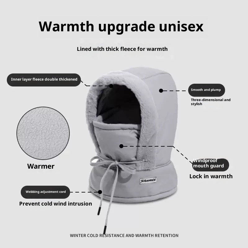 Cold-proof Ushanka Thick Mask Integrated Wind-proof Cap