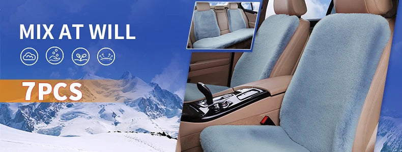 APPDEE universal winter car seat cushion imitation rabbit fur car seat cover thick plush soft and warm