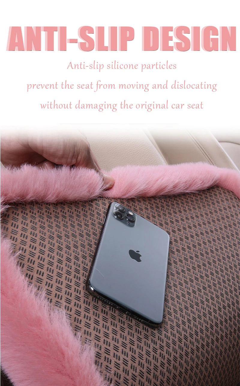 APPDEE universal winter car seat cushion imitation rabbit fur car seat cover thick plush soft and warm