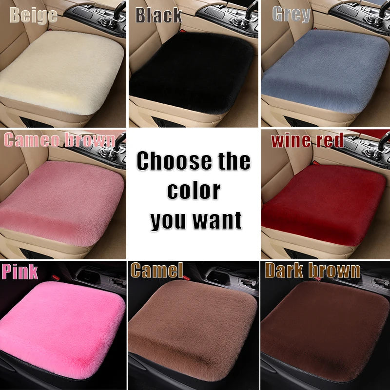 APPDEE universal winter car seat cushion imitation rabbit fur car seat cover thick plush soft and warm