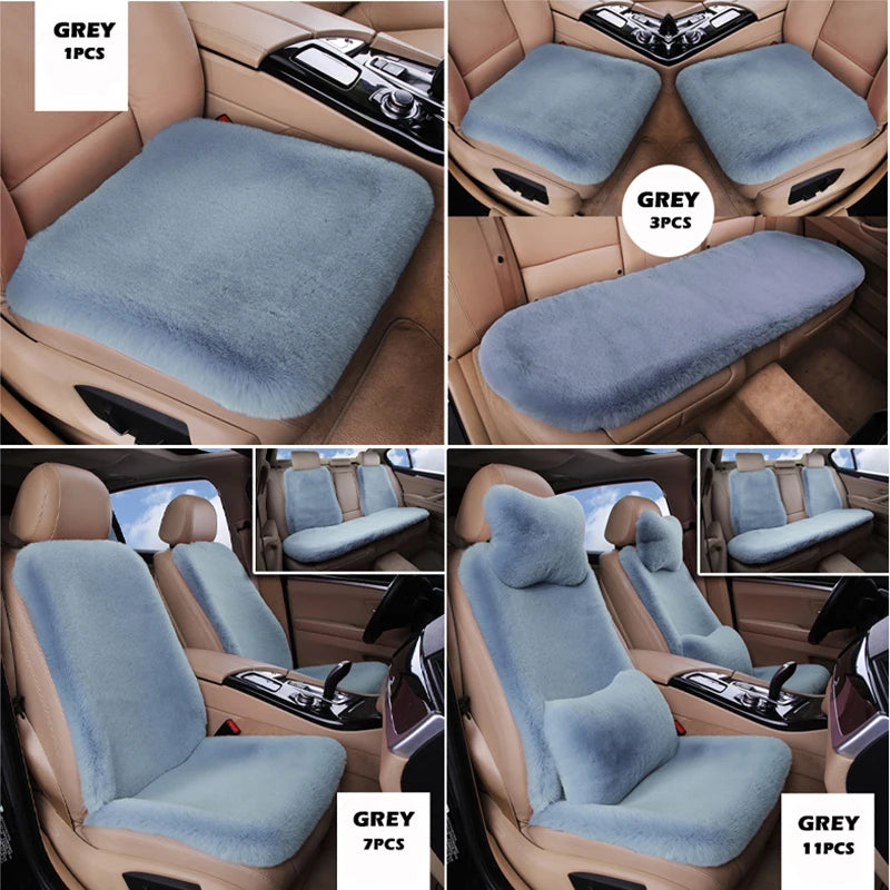 APPDEE universal winter car seat cushion imitation rabbit fur car seat cover thick plush soft and warm