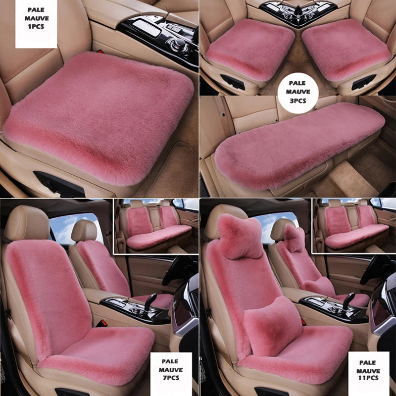 APPDEE universal winter car seat cushion imitation rabbit fur car seat cover thick plush soft and warm