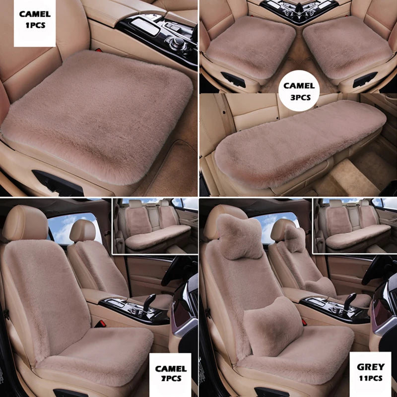 APPDEE universal winter car seat cushion imitation rabbit fur car seat cover thick plush soft and warm