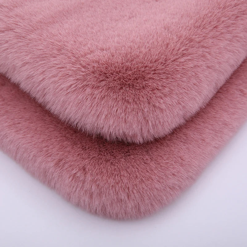 APPDEE universal winter car seat cushion imitation rabbit fur car seat cover thick plush soft and warm