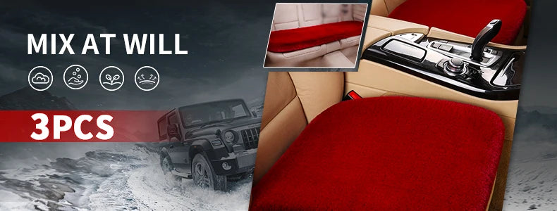 APPDEE universal winter car seat cushion imitation rabbit fur car seat cover thick plush soft and warm