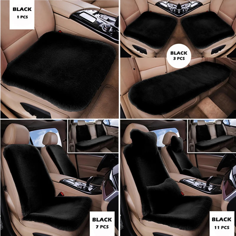 APPDEE universal winter car seat cushion imitation rabbit fur car seat cover thick plush soft and warm