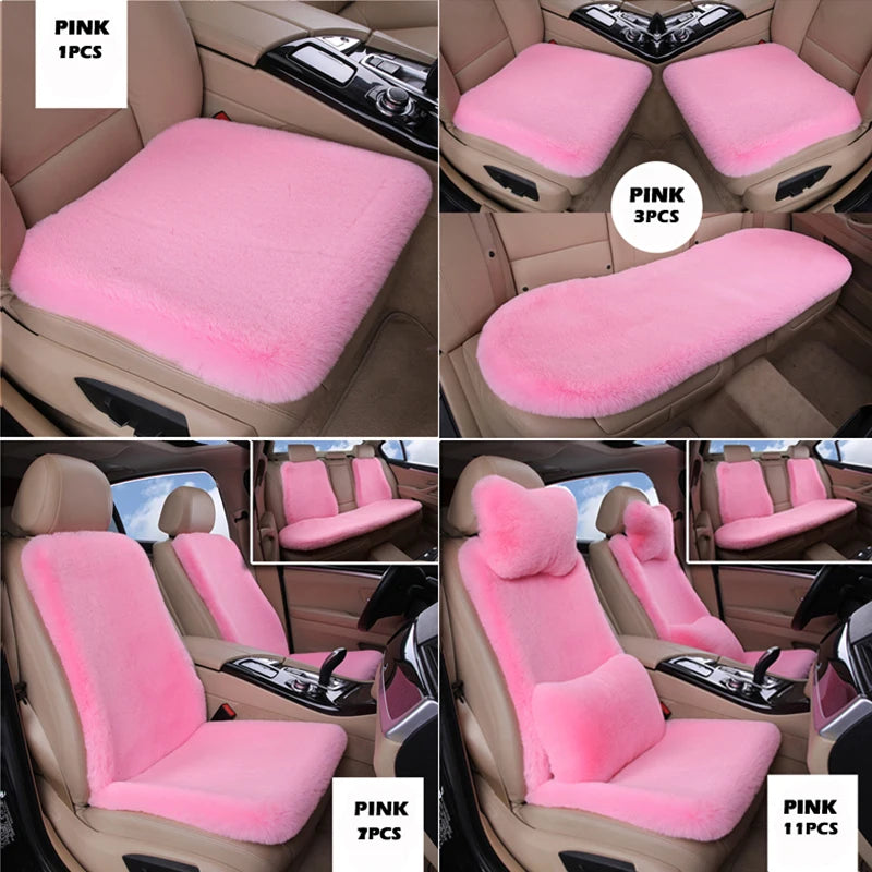 APPDEE universal winter car seat cushion imitation rabbit fur car seat cover thick plush soft and warm