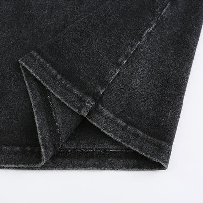 Made Old Short Sleeve Men's Cotton Off Shoulder Tide Crewneck T-shirt