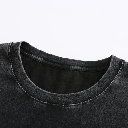 Made Old Short Sleeve Men's Cotton Off Shoulder Tide Crewneck T-shirt